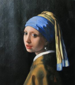 Das Mädchen mit dem Perlenohrgehänge von Vermeer als Auftragsmalerei