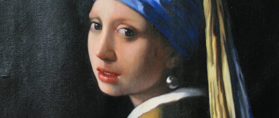 Das Mädchen mit dem Perlenohrgehänge von Vermeer als Auftragsmalerei